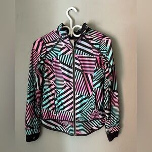 Ivivva Speed Ahead Seeker Stripe Jacket. Girls size 10.